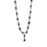 Midnight Blue Stone-Set Teardrop Necklace