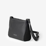 Slang Drop Faux Leather Crossbody Bag Black 2