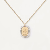 Sterling Silver & 18K Gold Plating Zodiac Necklace