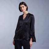 Bowy Bow Sleeve Button Front Shirt