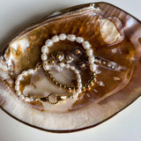 Twisted Loop Double Holding Hands Pearl Bracelet