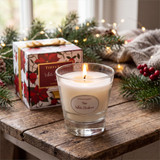 Poinsettia Tumbler Candle White Christmas