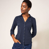  White Stuff Annie Jersey Shirt Navy