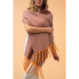 Athena Scarf Tangerine & Lavender 