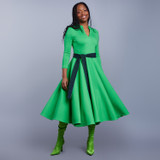 Full Moon Fit & Flare Dress Poison Green