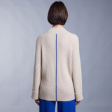 Embrace Sweater Polo Neck Whitecap Grey & Dazzling Blue