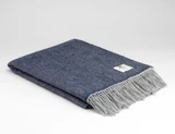 Collection Faded Denim Herringbone Throw 