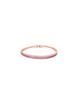 Baguette Bangle Yellow Gold/Pink 