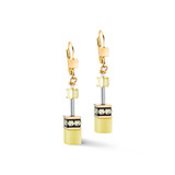 Yellow Geocube Earrings 