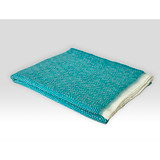 Turquoise Diamond Weave Throw