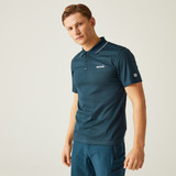 Men's Maverick V Active Polo Shirt Moonlight Denim
