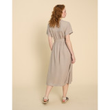 Hazel Linen Blend Shirt Dress Light Natural-3