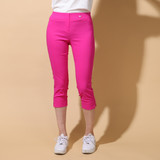 Rose Slim Fit Crop Trousers Raspberry Pink