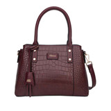 Celeste Croc Triple Compartment Handbag 