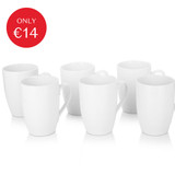 White Ceramic Mugs Set of 6 White Ceramic Mugs Set of 6