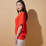 Margot Oversized Cotton Jumper Orange