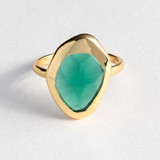 Green Tourmaline Stepping Stone Ring