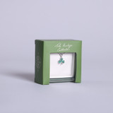 Rhodium Plated Enamel Shamrock Pendant