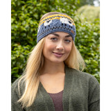 Ladies Aran Sheep Headband - Yellow/Blue