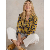 Annie Long Sleeve Printed Shirt Navy Print