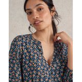 Frances Dress Navy Print