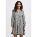 IHQWISSA Floral Dress Blue Mirage