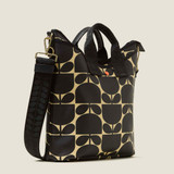 Orla Kiely Carrygrab Bucket Bag Block Flower Monochrome