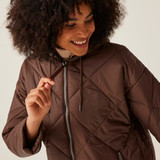 Emila Ladies Quilt Jacket Brown