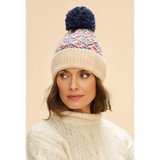 Kristi Cream Bobble Hat 