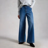 Ayla Wide Leg Jean - Mid Denim