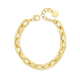 Gold Heavy Paper Chain Bracelet