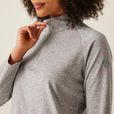 Pimlo Half Zip Velour Fleece Light Steel