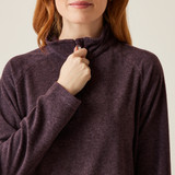 Pimlo Half Zip Velour Fleece Deep Plum