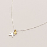 Double Hand Drawn Star Necklace
