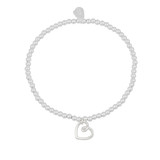 Double Beaded Heart Connector Bracelet