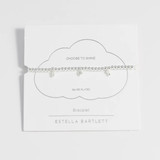 Silver Plated Beaded Star Pearl Charm Bracelet