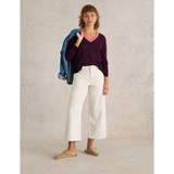 Maggie V-Neck Jumper Dark Plum