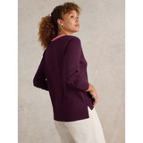 Maggie V-Neck Jumper Dark Plum