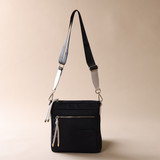 Adola Nylon Pocket Crossbody Bag Black