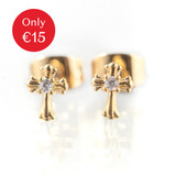  Cross Earrings with Coloured Stones  
