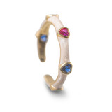  Heart Ring with Coloured Stones  