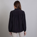 New Romantic Exaggerated Blouse Black
