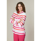 Fuchsia Striped Half-Zip Jersey
