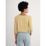 Mini Cornish Breton 3/4 Sleeve Top – Chamomile Chalk