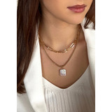 Gold Double Row Freshwater Pearl Necklace