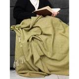 Spring Green Merino Wool Throw