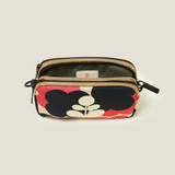 Tripod Tripple Zip Pouch - Navy/Red