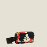Tripod Tripple Zip Pouch - Navy/Red