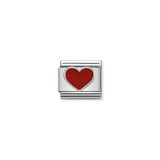 Silver Red Heart - Composable Charm