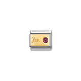 Yellow Gold January Garnet - Composable Charm